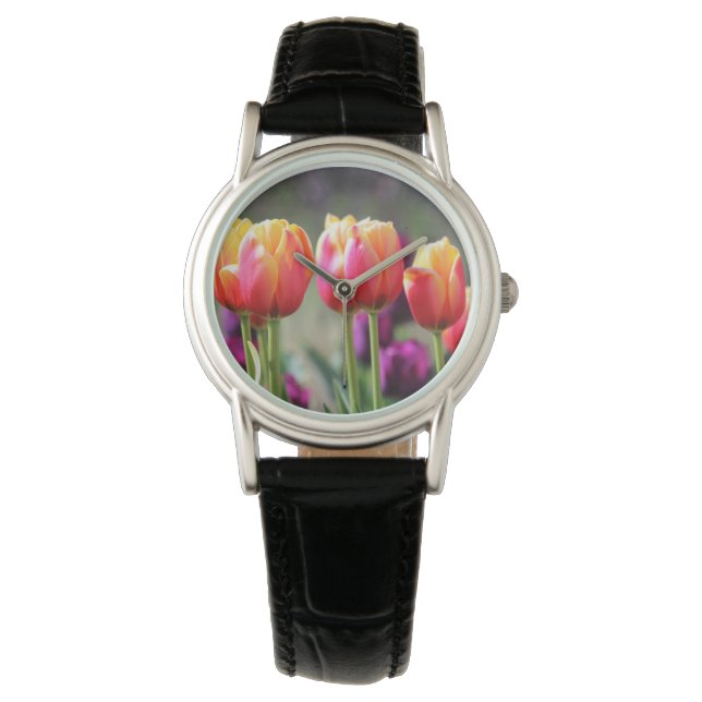 Montre Tulipes tombées flammes (devant)