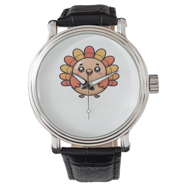 Montre turquie d'action de grâces kawaii T-shirt classiqu (devant)