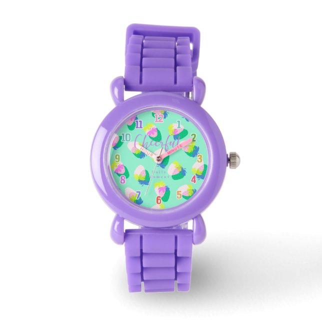 Montre Turquoise aux fraises (Recto)