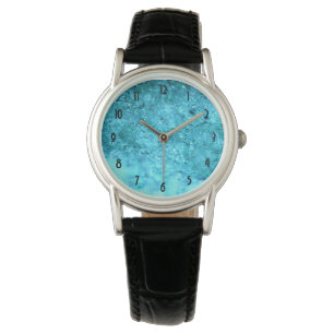 Montre Turquoise Bleu Abstrait Texture