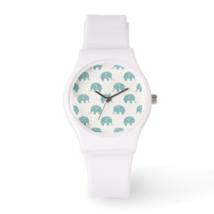 Montre Turquoise Cute Elephant Motif