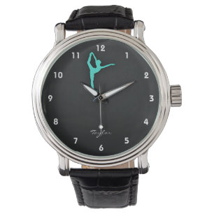Montre Turquoise ; Danseur de Ballet Vert Bleu