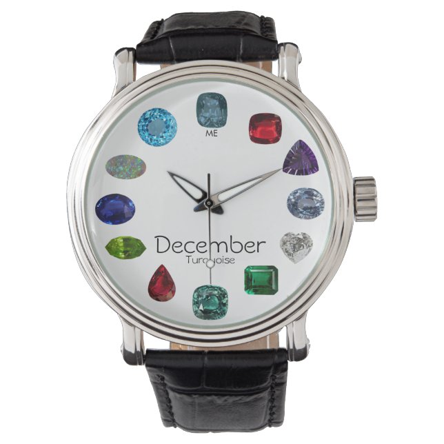 Montre Turquoise, Décembre Pierre de naissance (devant)