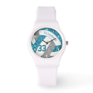 Montre turquoise gris sportif filles volley-ball personna