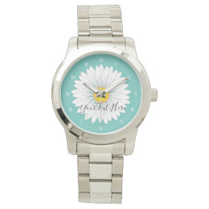 Montre Turquoise Plutôt Petite Faisée Unisex Surdimension