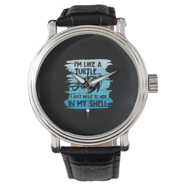 Montre Turtle Lover | Je Suis Comme Une Tortue (devant)
