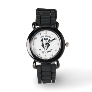 Montre Tuxedo Personnalisé de Porteur de Bague Noir Blanc