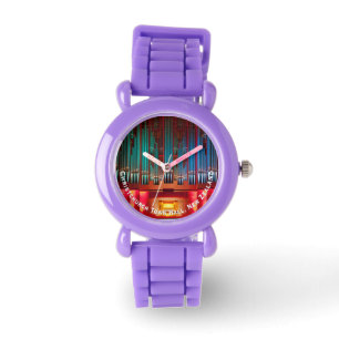 Montre Tuyaux d'orgues multicolores