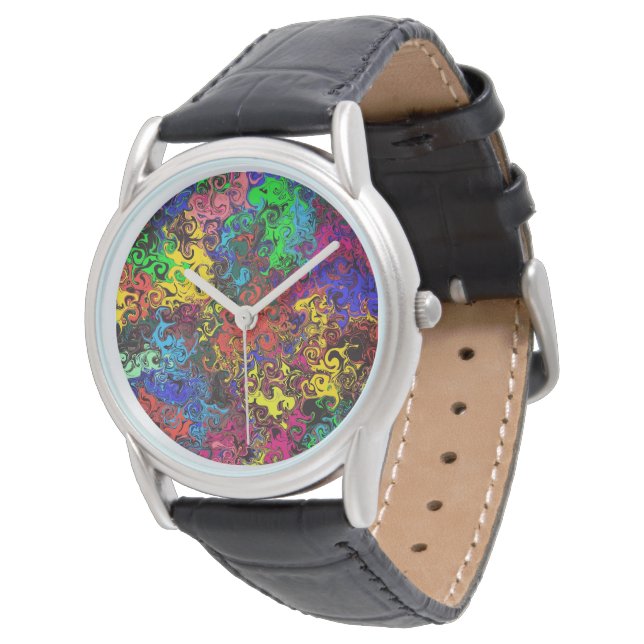 Montre Twirlers colorés Abstraits / (Incliné)