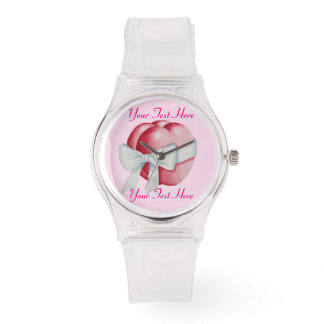 Montre two romantic hearts tied with white bow