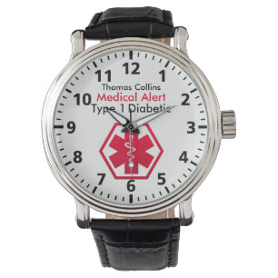 Montre Type 1 vigilant Médicale ou 2 de diabète