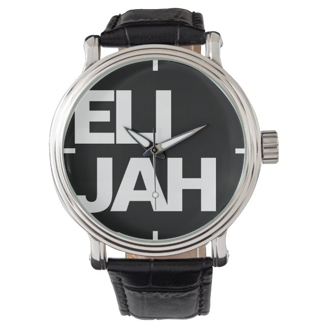 Montre Typographie de police moderne Gras Simple Blanc et (devant)