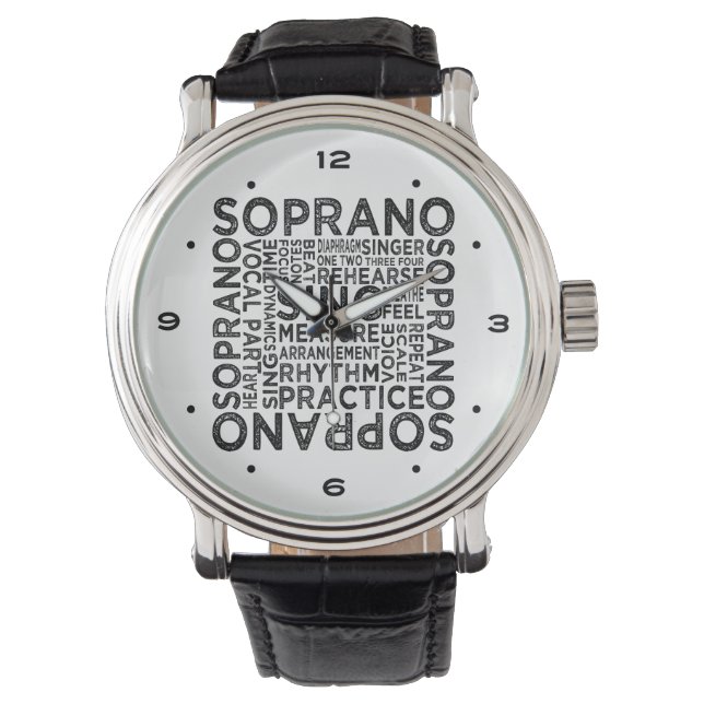 Montre Typographie de Soprano (devant)