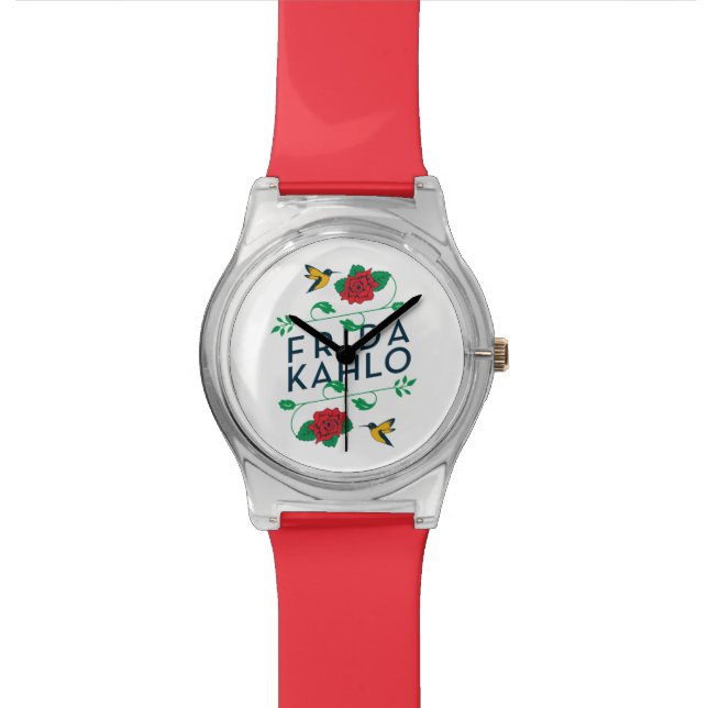 Montre Typographie florale de Frida Kahlo | (Fermer)