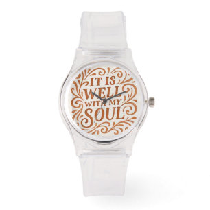 Montre Typographie Il est bien avec mon âme