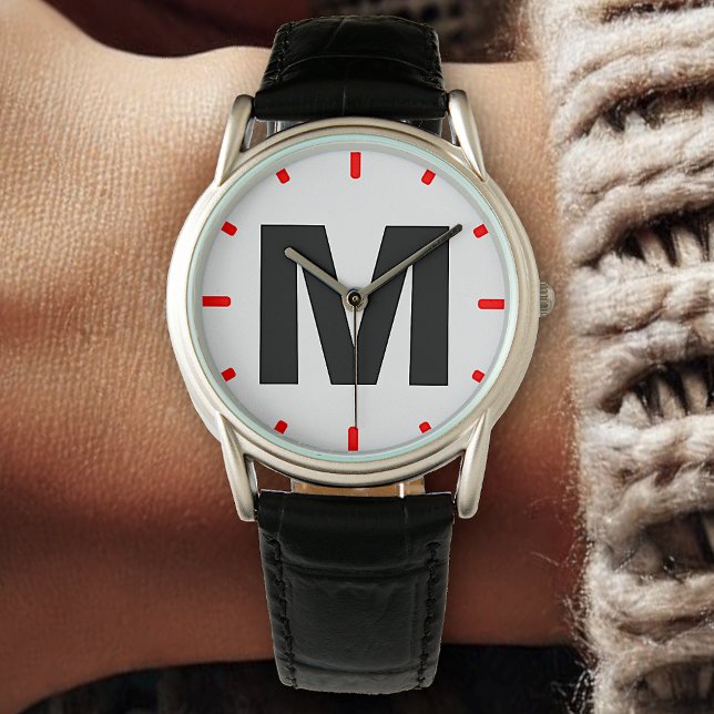 Montre Typographie moderne Gras de police Monogramme (Créateur téléchargé)