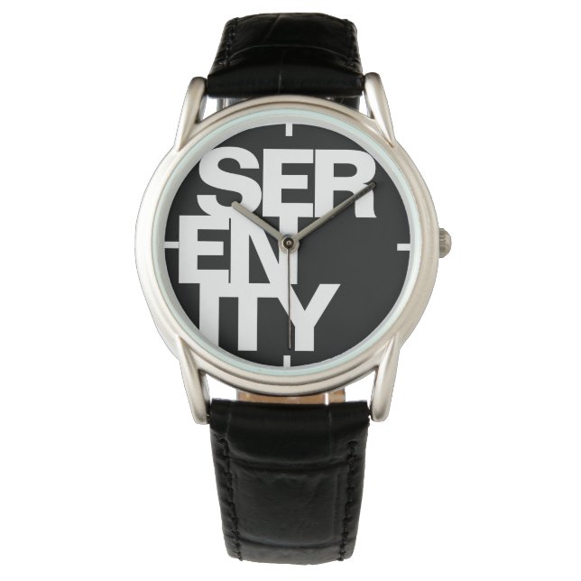 Montre Typographie moderne Gras Police Simple Noir clair (devant)