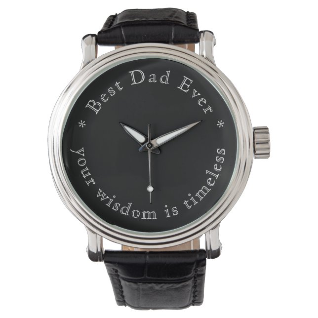 Montre Typographie moderne personnalisée et élégante sur  (devant)