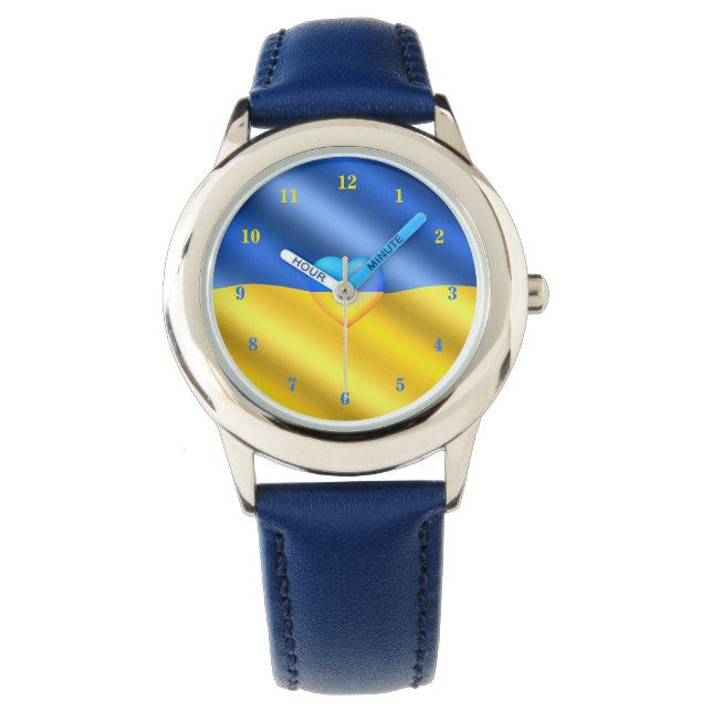 Montre Ukraine Liberté С в о б о д Drapeau а Ukraine Soli (devant)