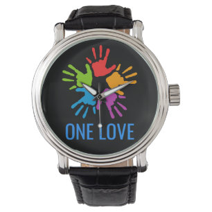 Montre Un amour Rainbow Hands Watch