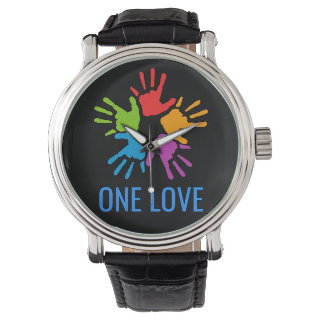Montre Un amour Rainbow Hands Watch (devant)