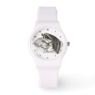 Montre Un Angel endormi, noir et blanc