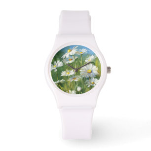 Montre Un champ des marguerites blanches