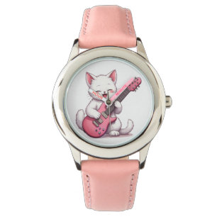 Montre Un chaton jouant de la guitare