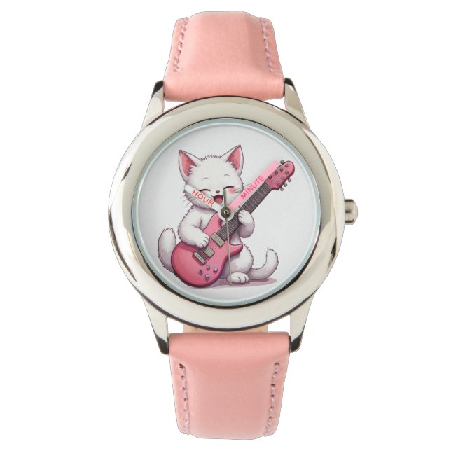 Montre Un chaton jouant de la guitare (devant)
