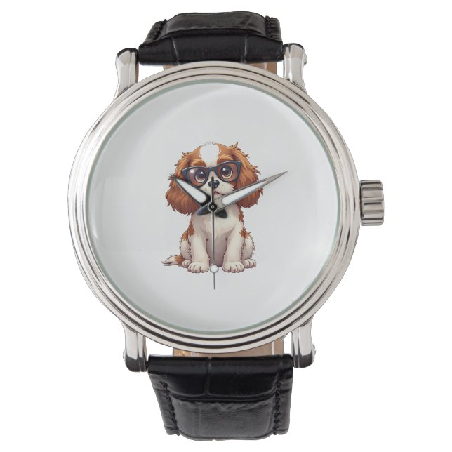 Montre Un chien mignon, le roi Charles Spaniel (devant)