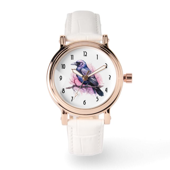 Montre Un Corbeau noir sur une branche (Recto)