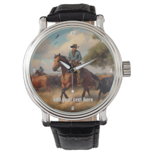 Montre Un cowboy à cheval dans la baie