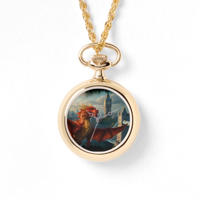 Montre Un dragon écossais rouge réchauffe Londres (Recto)