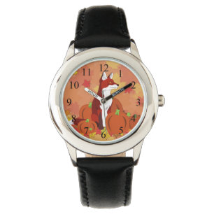 Montre Un Fox dans la correction de citrouille