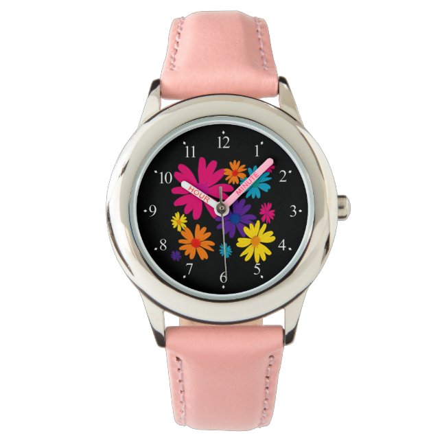 Montre Un lit fleuri de fleurs marguerites (devant)