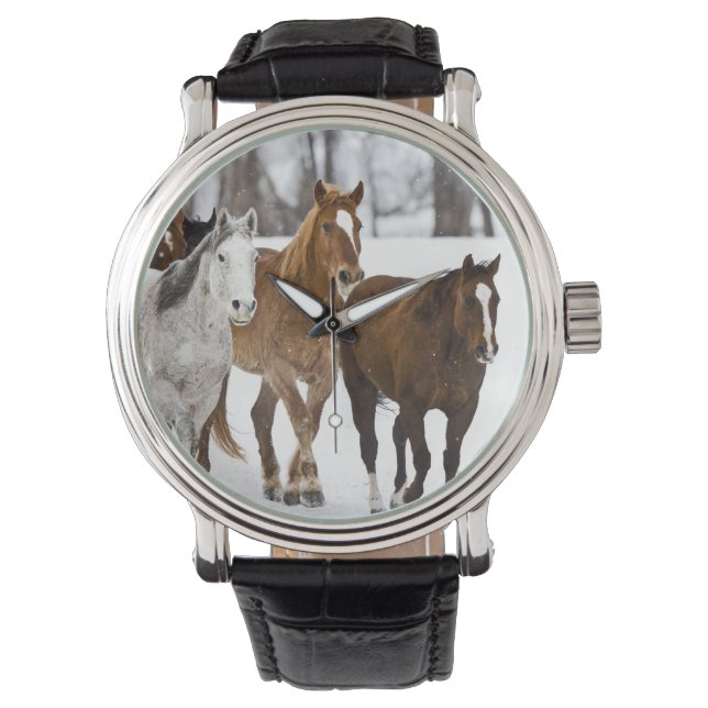 Montre Un paysage hivernal de course (devant)