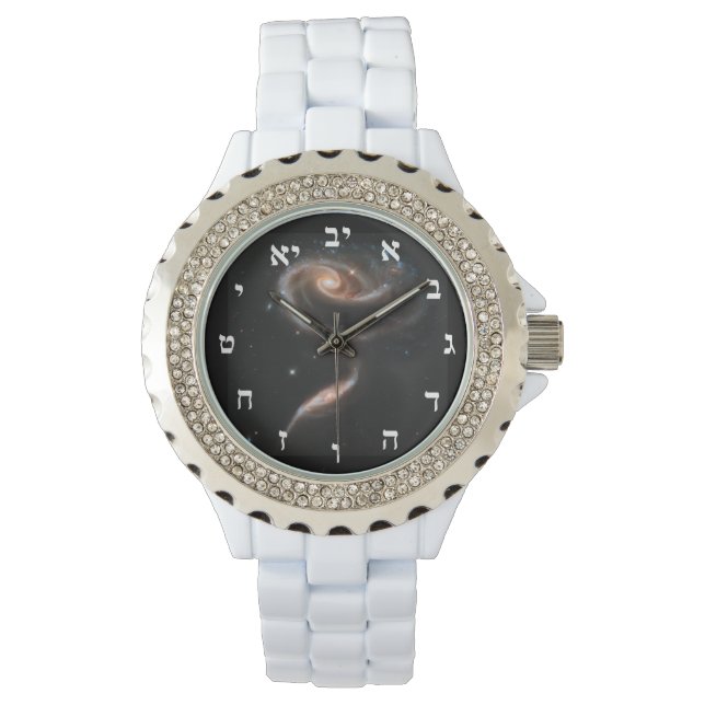 Montre Un Rose galactique - Numérotation hébraïque (devant)