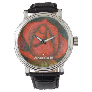 Montre Un seul bourgeon rouge vif en gros plan