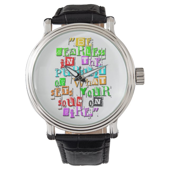 Montre "Un Voyage Sans Peur" Design. (devant)