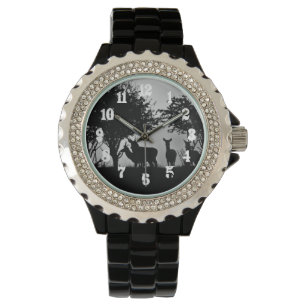 Montre Une image de quelques cerfs communs dans la brume