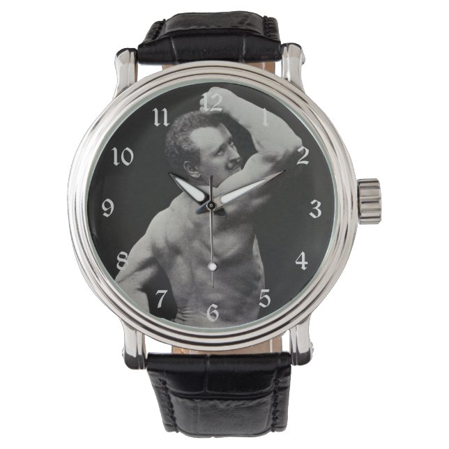 Montre Une nouvelle pose par les hommes forts Eugen Sando (devant)