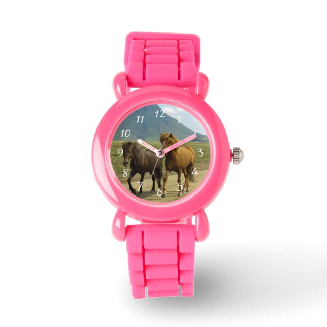 Montre Une paire de poneys islandais Brown (Recto)