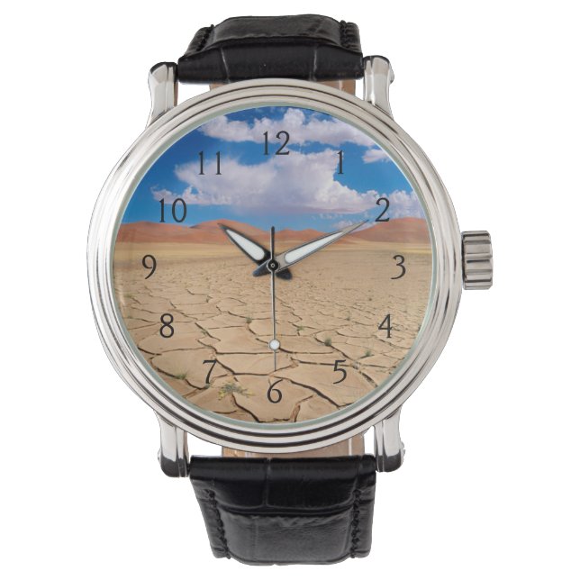 Montre Une plaine désertique fissurée (devant)