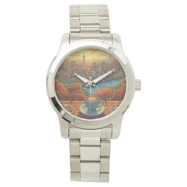 Montre Une tasse de café le matin donnant sur la grande v (devant)