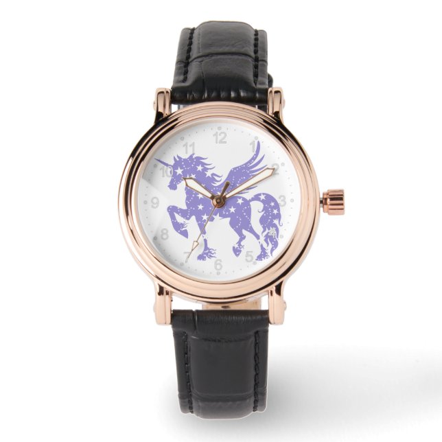 Montre Unicorn pegasus - Choisissez la couleur arrière -  (Recto)