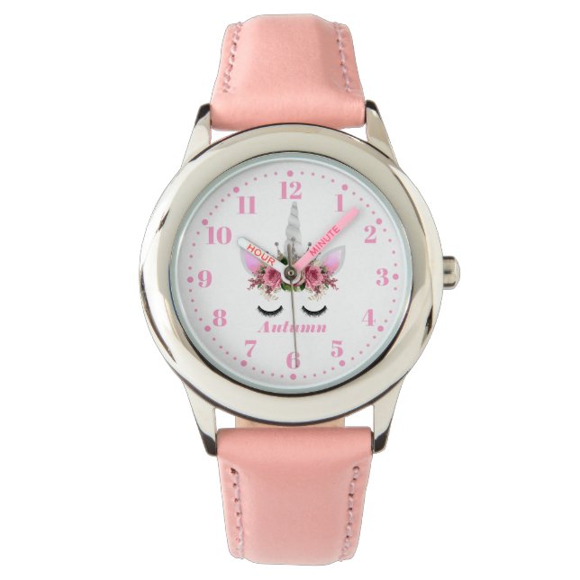 Montre Unicorn Personnalisée Custom Kid's Watch (devant)