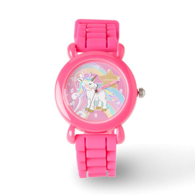 Montre Unicorne arc-en-ciel (Recto)