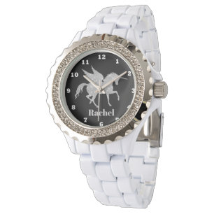 Montre Unicorne argent ajouter nom femmes imaginaire mont