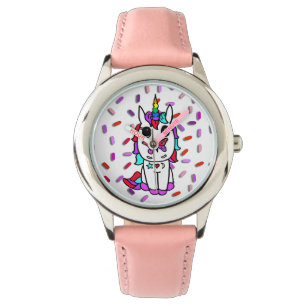Montre Unicorne avec papillon sur le nez Bonbons arrosées