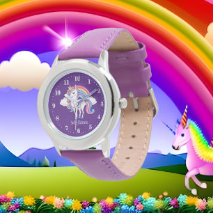Montre unicorne de imaginaire mignon nom d'ajout Watch